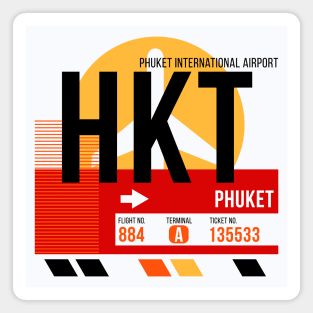 Phuket (HKT) Airport // Sunset Baggage Tag Magnet